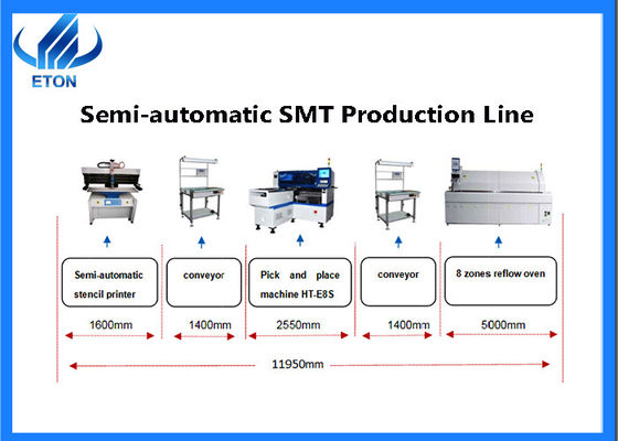 Principale accendendo la linea di produzione di Smt del bordo macchina 45000cph del montaggio della stampante del forno di riflusso per il bordo elettrico
